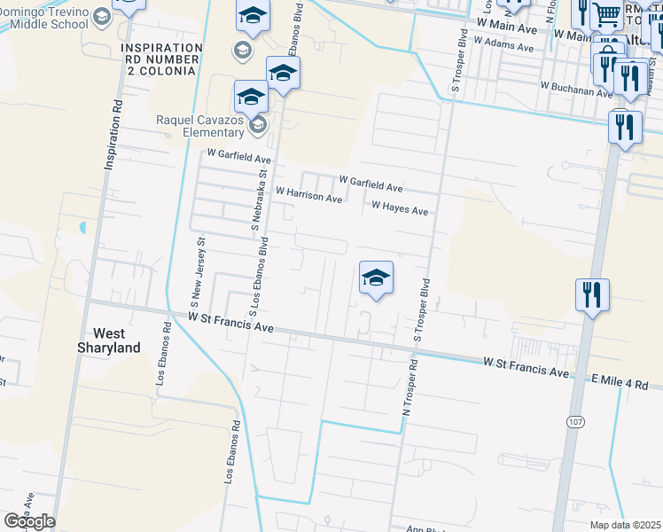 map of restaurants, bars, coffee shops, grocery stores, and more near 1201 South Maryland Street in Alton