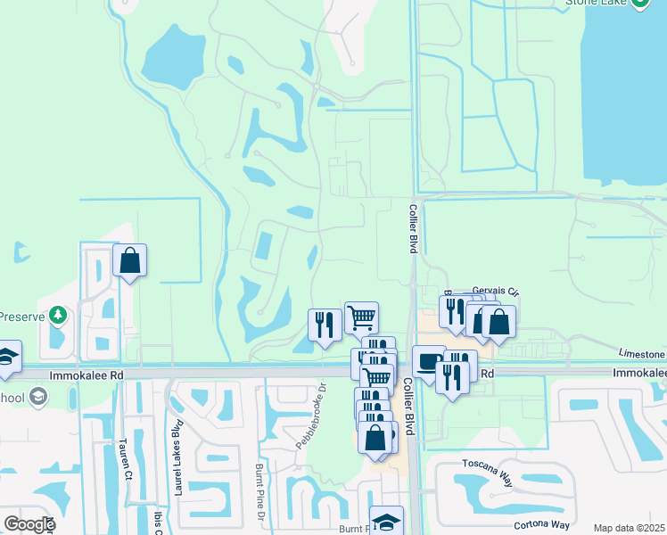 map of restaurants, bars, coffee shops, grocery stores, and more near 8672 Dilillo Court in Naples