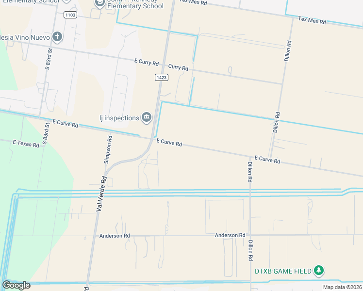map of restaurants, bars, coffee shops, grocery stores, and more near 1182 East Curve Road in Edinburg