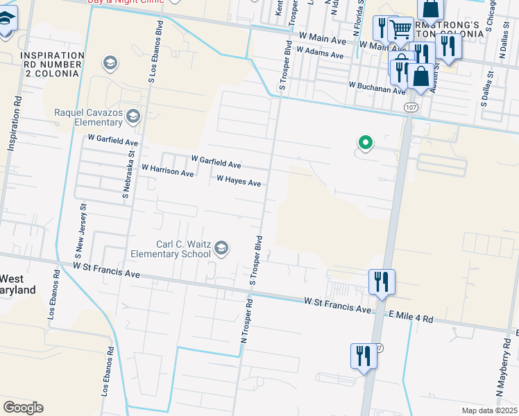 map of restaurants, bars, coffee shops, grocery stores, and more near 802 West Israel Avenue in Alton