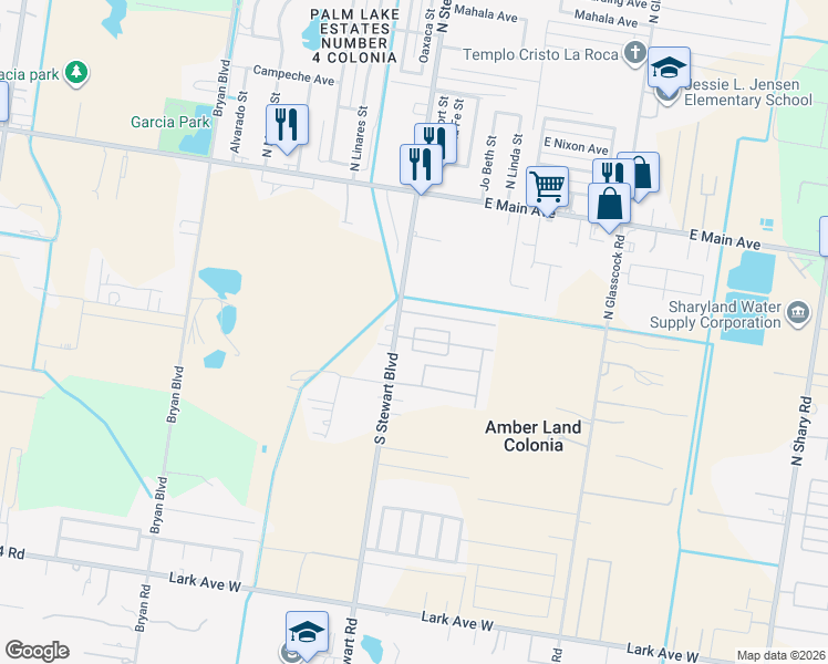 map of restaurants, bars, coffee shops, grocery stores, and more near 2502 East Franklin Avenue in Mission