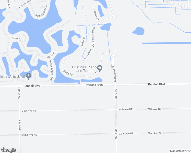 map of restaurants, bars, coffee shops, grocery stores, and more near 1697 Birdie Drive in Naples