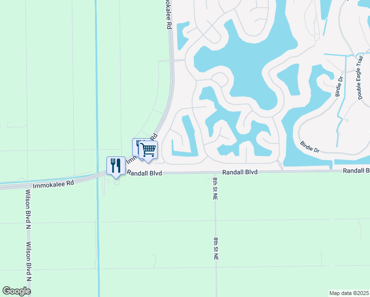map of restaurants, bars, coffee shops, grocery stores, and more near 2879 Blossom Court in Naples