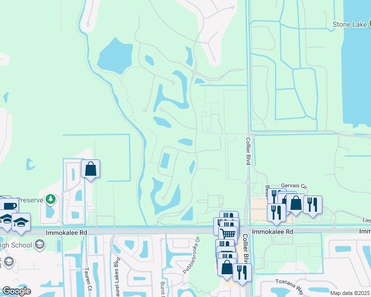 map of restaurants, bars, coffee shops, grocery stores, and more near 8701 Cavano Street in Naples