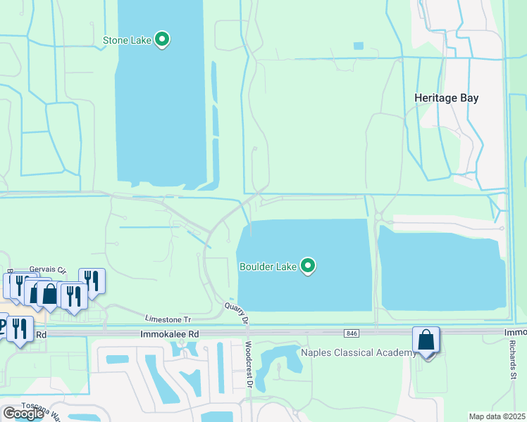 map of restaurants, bars, coffee shops, grocery stores, and more near 9090 Siesta Bay Drive in Naples