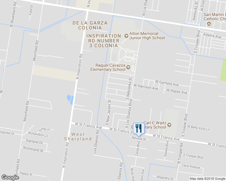 map of restaurants, bars, coffee shops, grocery stores, and more near 1716 West Israel Avenue in Mission