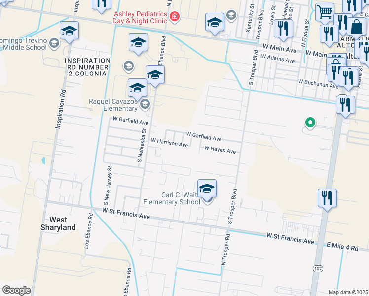 map of restaurants, bars, coffee shops, grocery stores, and more near 1216 West Harrison Avenue in Alton