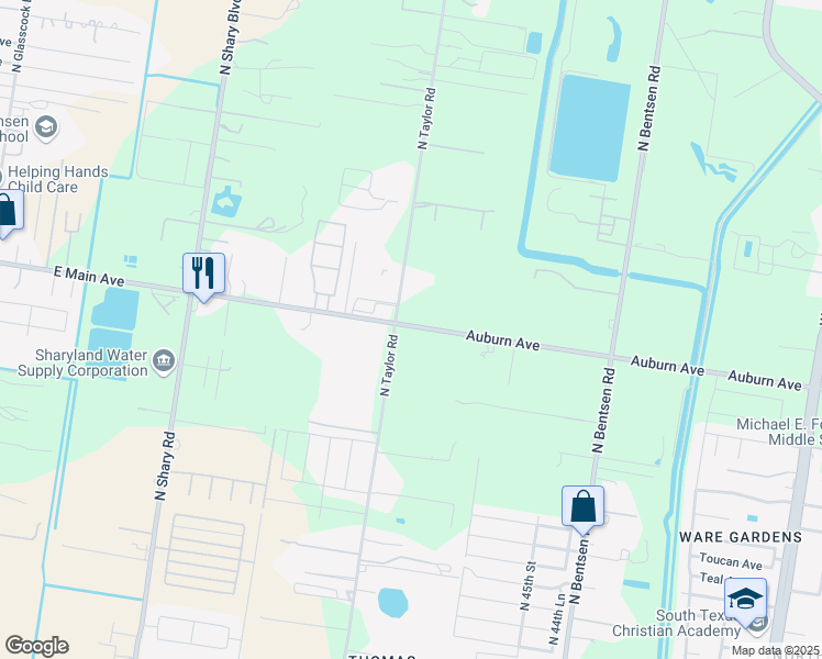 map of restaurants, bars, coffee shops, grocery stores, and more near 5109 Mile 5 North Road in McAllen
