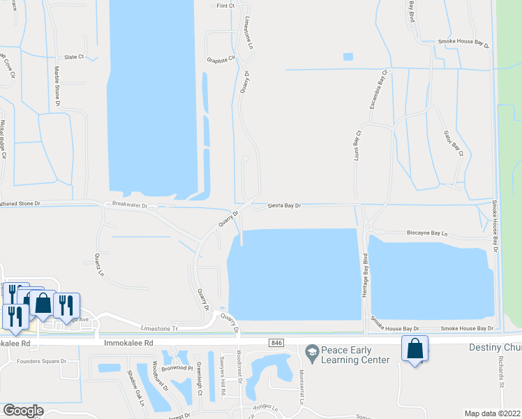 map of restaurants, bars, coffee shops, grocery stores, and more near 9068 Siesta Bay Drive in Naples