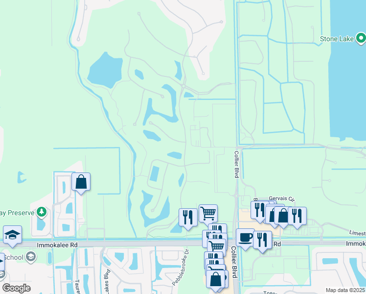 map of restaurants, bars, coffee shops, grocery stores, and more near 8701 Cavano Street in Naples