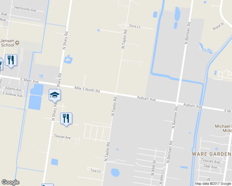 map of restaurants, bars, coffee shops, grocery stores, and more near 8004 North Taylor Road in McAllen