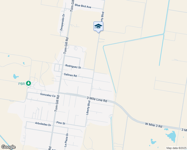 map of restaurants, bars, coffee shops, grocery stores, and more near 4800 Liberty Boulevard in Penitas