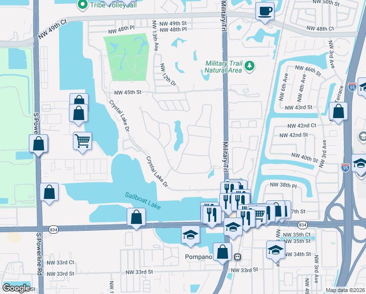 map of restaurants, bars, coffee shops, grocery stores, and more near 1120 Azul Ct in Lighthouse Point