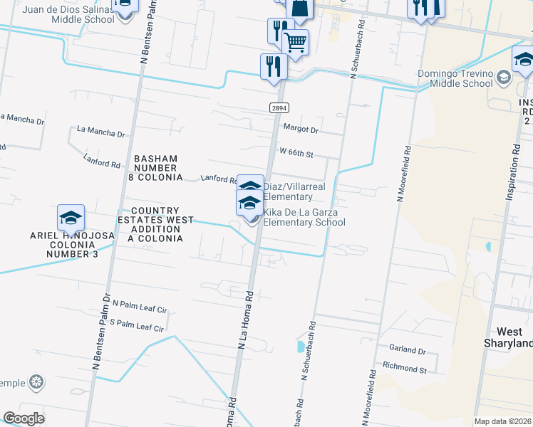 map of restaurants, bars, coffee shops, grocery stores, and more near 2804 Wharton Road in Mission