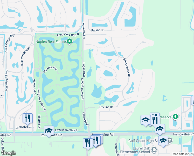map of restaurants, bars, coffee shops, grocery stores, and more near 3029 Renaissance Court in Naples