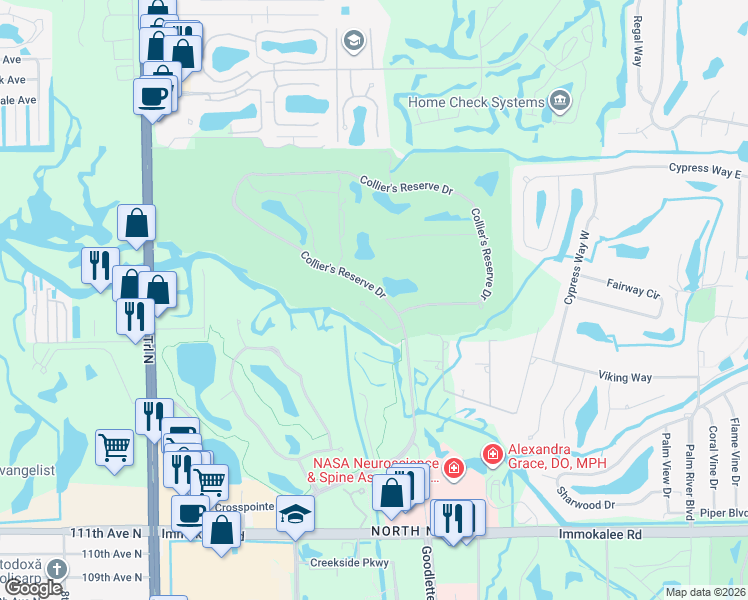 map of restaurants, bars, coffee shops, grocery stores, and more near 1252 Pocantico Lane in Naples