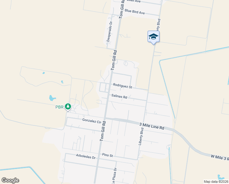 map of restaurants, bars, coffee shops, grocery stores, and more near 1647 Salinas Road in Penitas