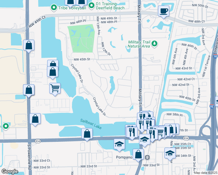 map of restaurants, bars, coffee shops, grocery stores, and more near 4122 Rosa Drive in Lighthouse Point