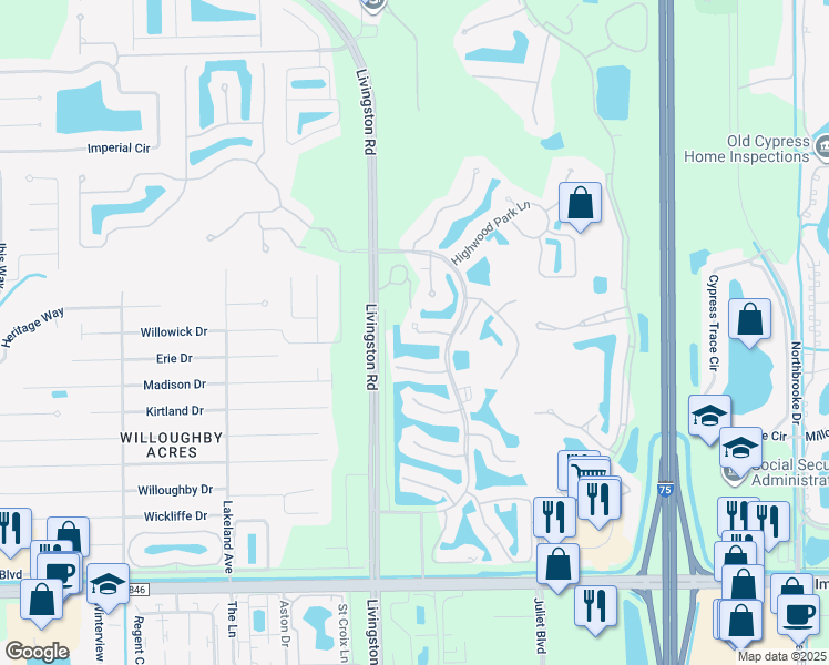 map of restaurants, bars, coffee shops, grocery stores, and more near 5640 Sherborn Drive in Naples