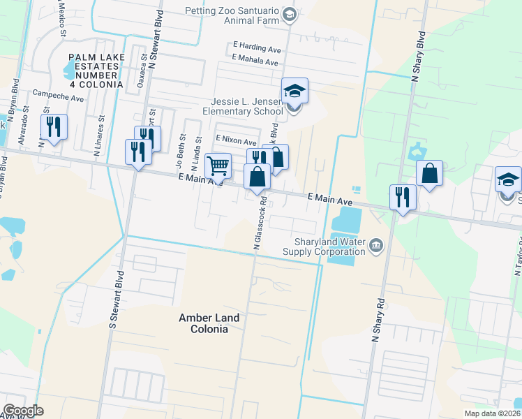 map of restaurants, bars, coffee shops, grocery stores, and more near 3411 Adams Avenue in Alton