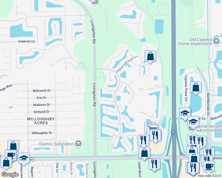 map of restaurants, bars, coffee shops, grocery stores, and more near 5610 Sherborn Drive in Naples