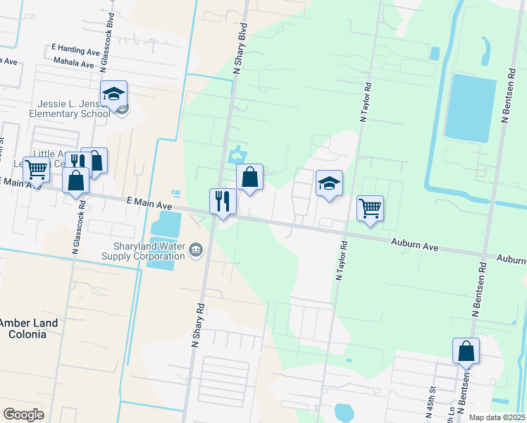 map of restaurants, bars, coffee shops, grocery stores, and more near 2433 Mile 5 North Road in Mission