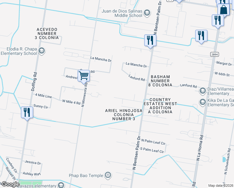map of restaurants, bars, coffee shops, grocery stores, and more near 4102 J And A Drive in Mission
