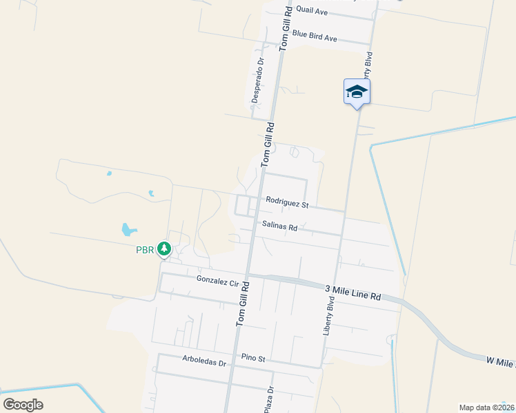 map of restaurants, bars, coffee shops, grocery stores, and more near 1647 Salinas Road in Penitas