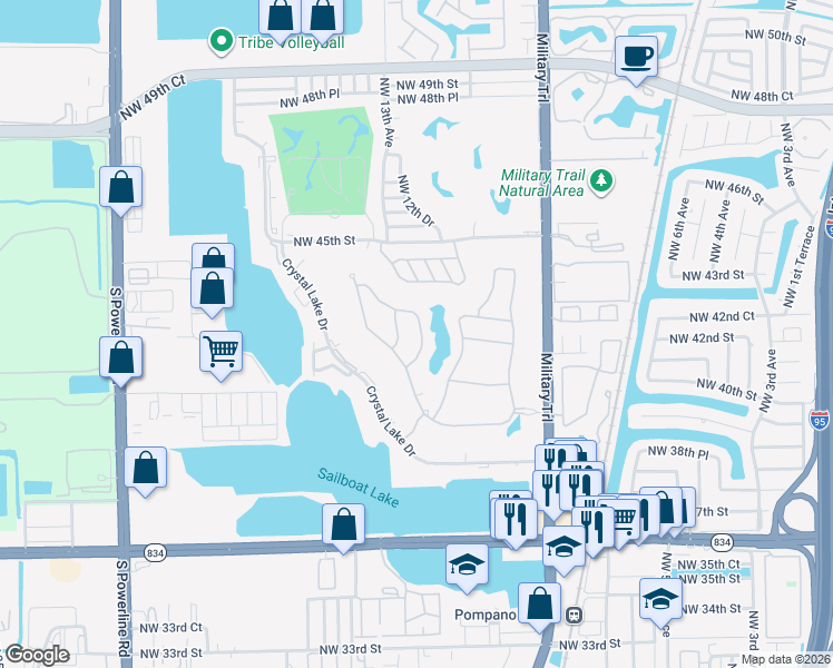 map of restaurants, bars, coffee shops, grocery stores, and more near 4122 Rosa Drive in Lighthouse Point