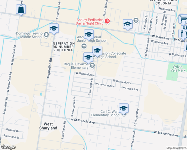 map of restaurants, bars, coffee shops, grocery stores, and more near 808 South Nebraska Street in Alton