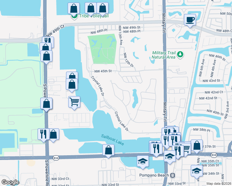 map of restaurants, bars, coffee shops, grocery stores, and more near 4230 Rosa Drive in Lighthouse Point