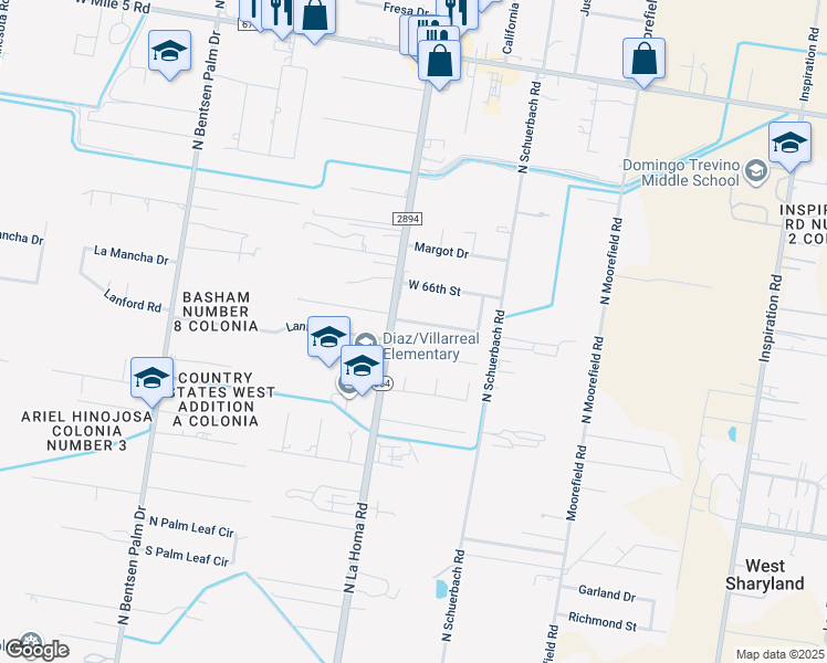 map of restaurants, bars, coffee shops, grocery stores, and more near 2700 65th Street in Mission