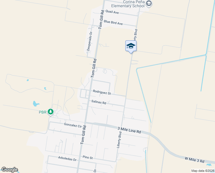 map of restaurants, bars, coffee shops, grocery stores, and more near 1717 Camino Real Boulevard in Penitas