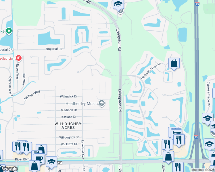 map of restaurants, bars, coffee shops, grocery stores, and more near 392 Ashbury Way in Naples