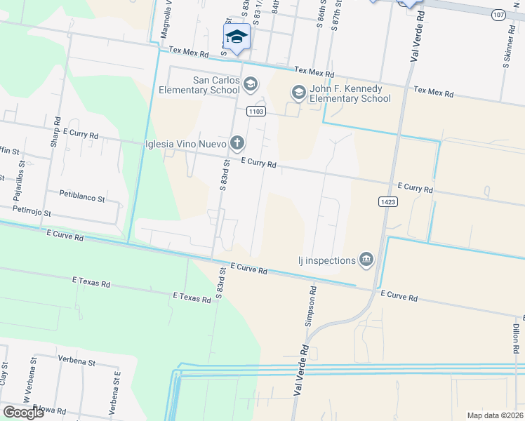 map of restaurants, bars, coffee shops, grocery stores, and more near 806 Holden Lane in Edinburg