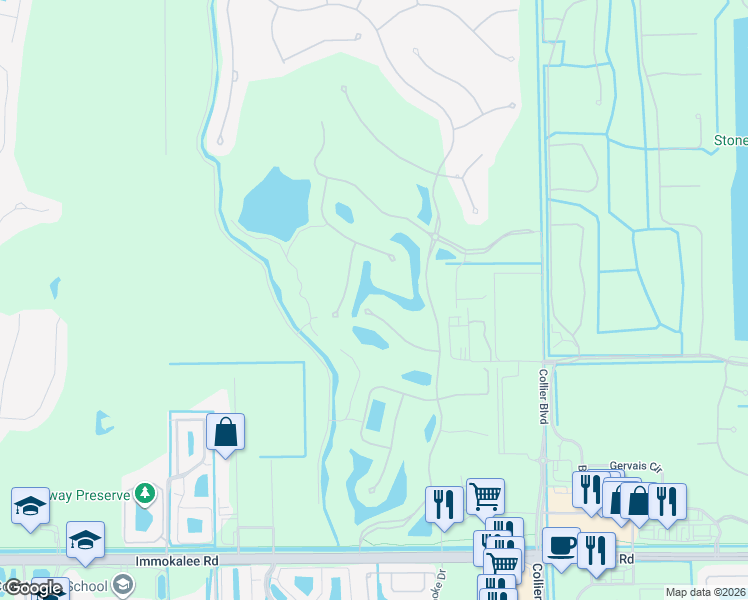 map of restaurants, bars, coffee shops, grocery stores, and more near 8761 Bellano Court in Naples