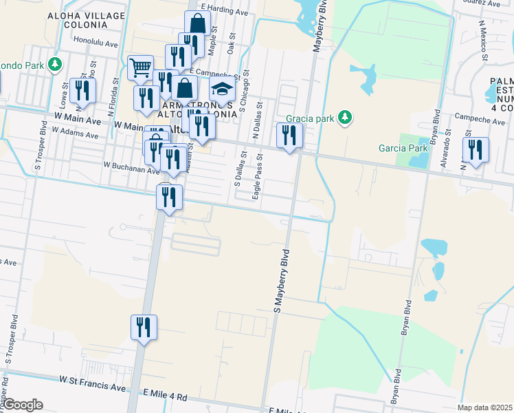 map of restaurants, bars, coffee shops, grocery stores, and more near 608 Clinton Ave in Alton