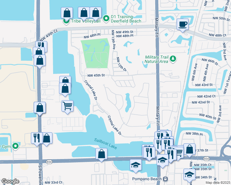 map of restaurants, bars, coffee shops, grocery stores, and more near 4230 Rosa Drive in Lighthouse Point