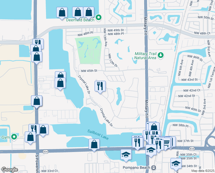 map of restaurants, bars, coffee shops, grocery stores, and more near 4230 Rosa Drive in Lighthouse Point