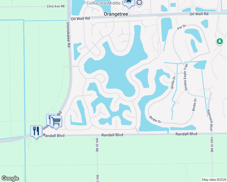 map of restaurants, bars, coffee shops, grocery stores, and more near 2222 Grove Drive in Naples