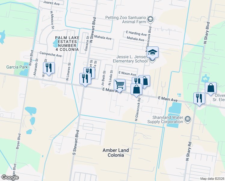 map of restaurants, bars, coffee shops, grocery stores, and more near Mile Road in Alton