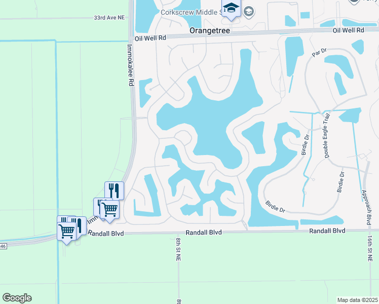 map of restaurants, bars, coffee shops, grocery stores, and more near 2222 Grove Drive in Naples