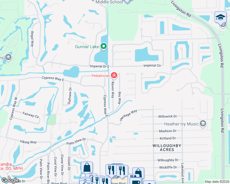 map of restaurants, bars, coffee shops, grocery stores, and more near 472 Raven Way in Naples