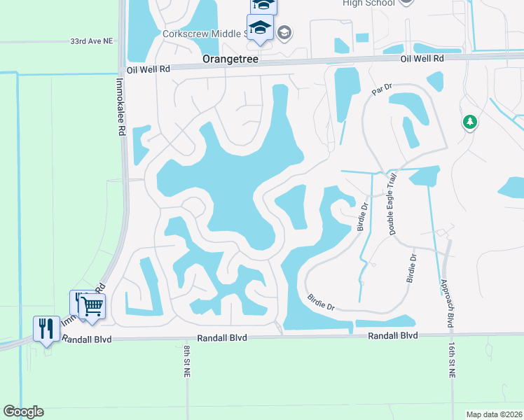 map of restaurants, bars, coffee shops, grocery stores, and more near 2094 Grove Drive in Naples