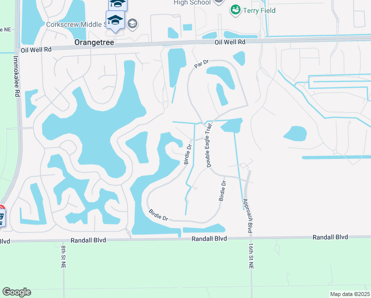 map of restaurants, bars, coffee shops, grocery stores, and more near 1385 Birdie Drive in Naples
