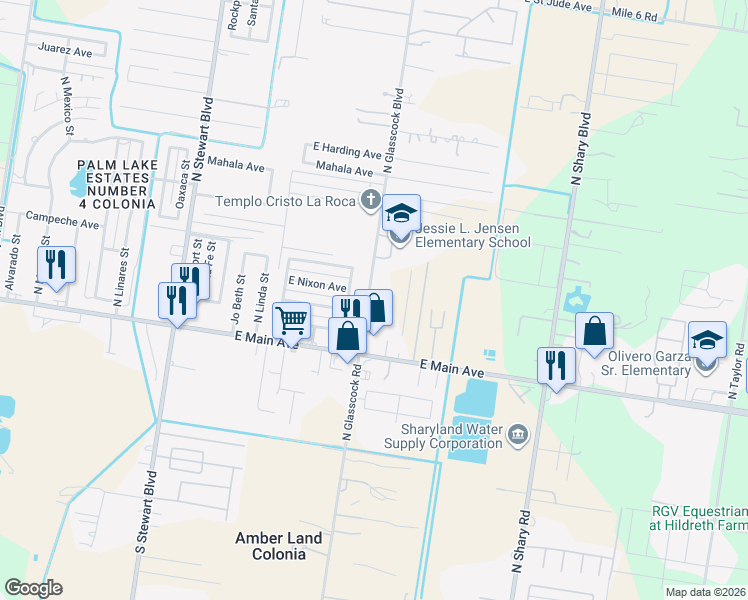 map of restaurants, bars, coffee shops, grocery stores, and more near 215n North Glasscock Road in Alton