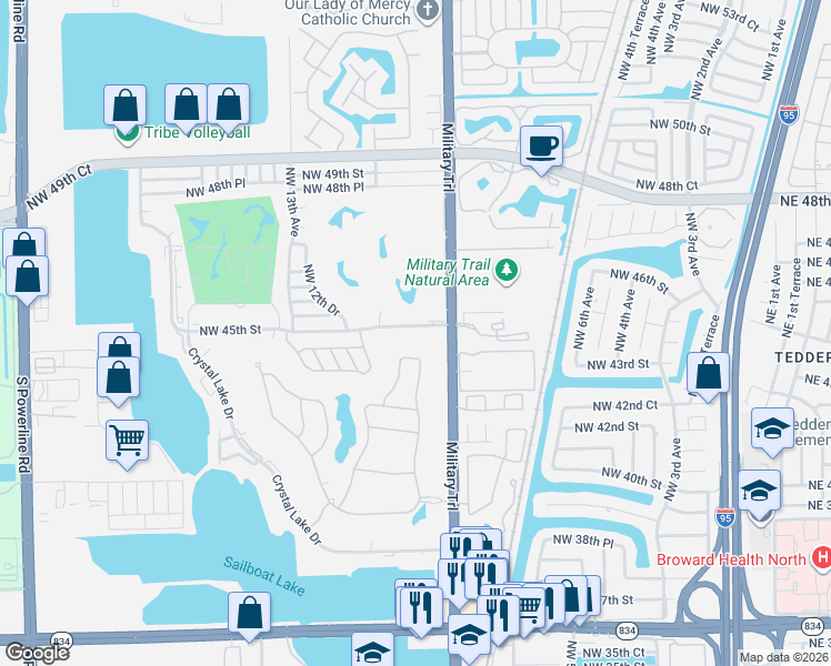 map of restaurants, bars, coffee shops, grocery stores, and more near 4392 Veleiros Avenue in Lighthouse Point