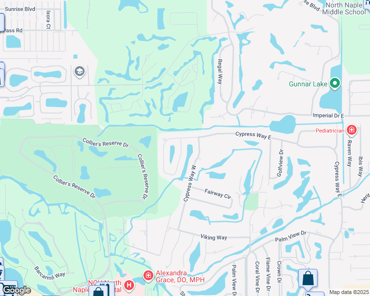 map of restaurants, bars, coffee shops, grocery stores, and more near 291 Saddlebrook Lane in Naples
