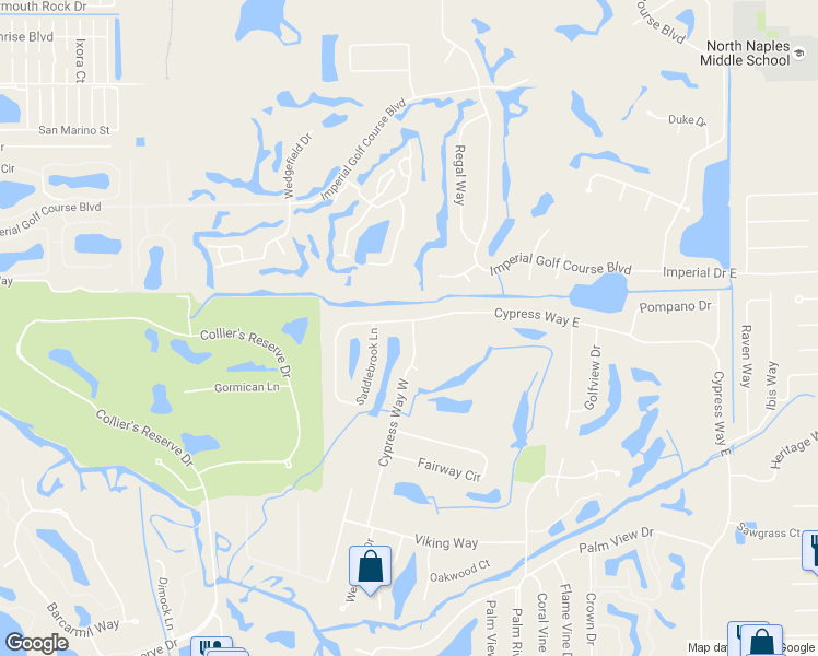 map of restaurants, bars, coffee shops, grocery stores, and more near 454 Saddlebrook Lane in Naples