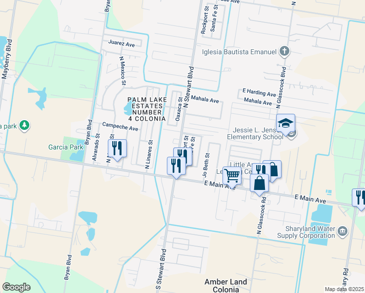 map of restaurants, bars, coffee shops, grocery stores, and more near 311 Rockport Street in Mission